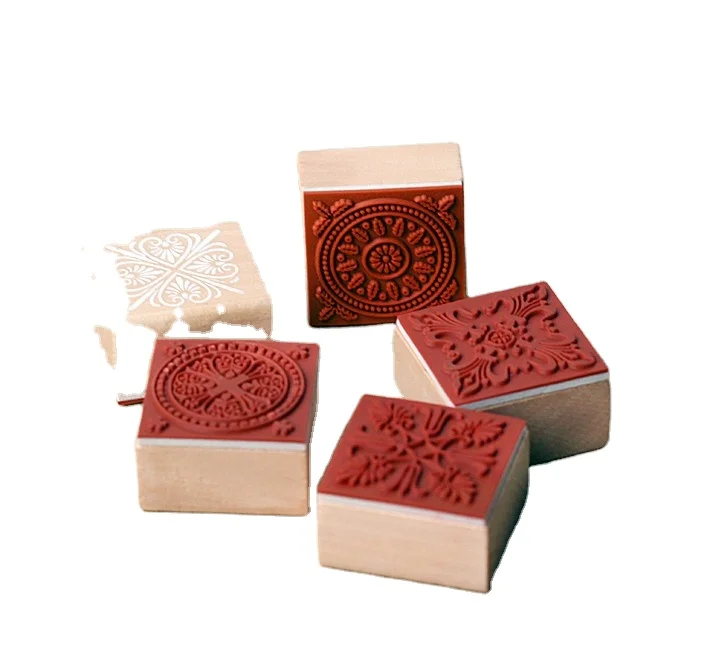 Оптовая продажа с фабрики, горячие стили, деревянный штамп хны, поддержка пользовательского дизайна шаблона