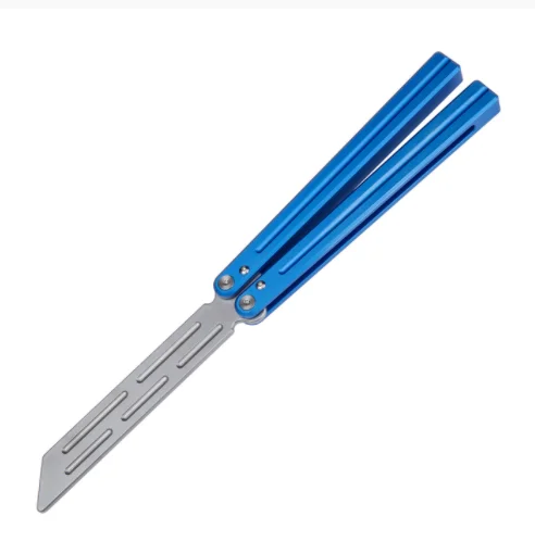 EDC Outdoor Portable Multi function Folding Aluminum Handle Without Edge Butterfly Training Knife