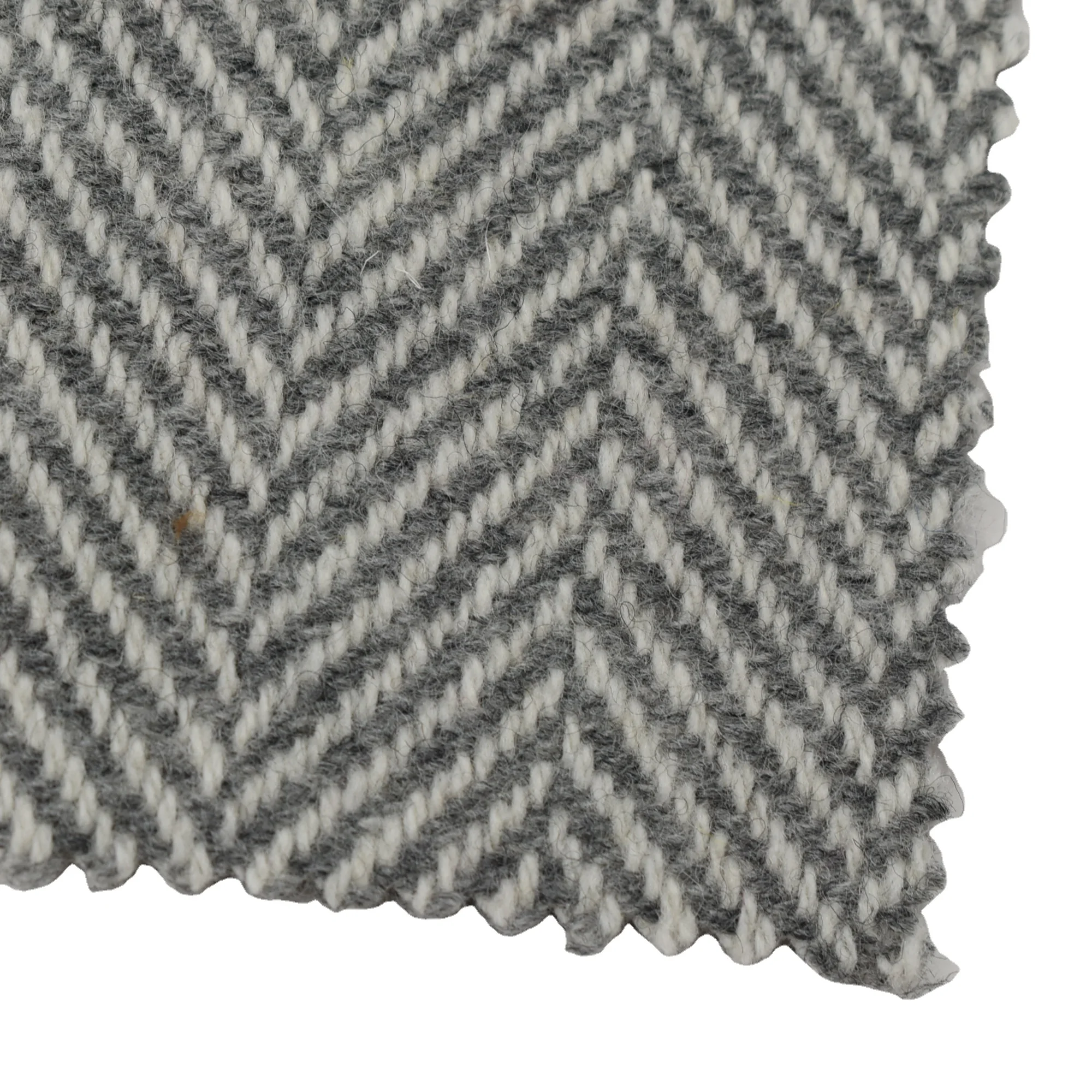 Winter Merino Wool Herringbone Plaid  Woven Wool Dyed Coat Fabric