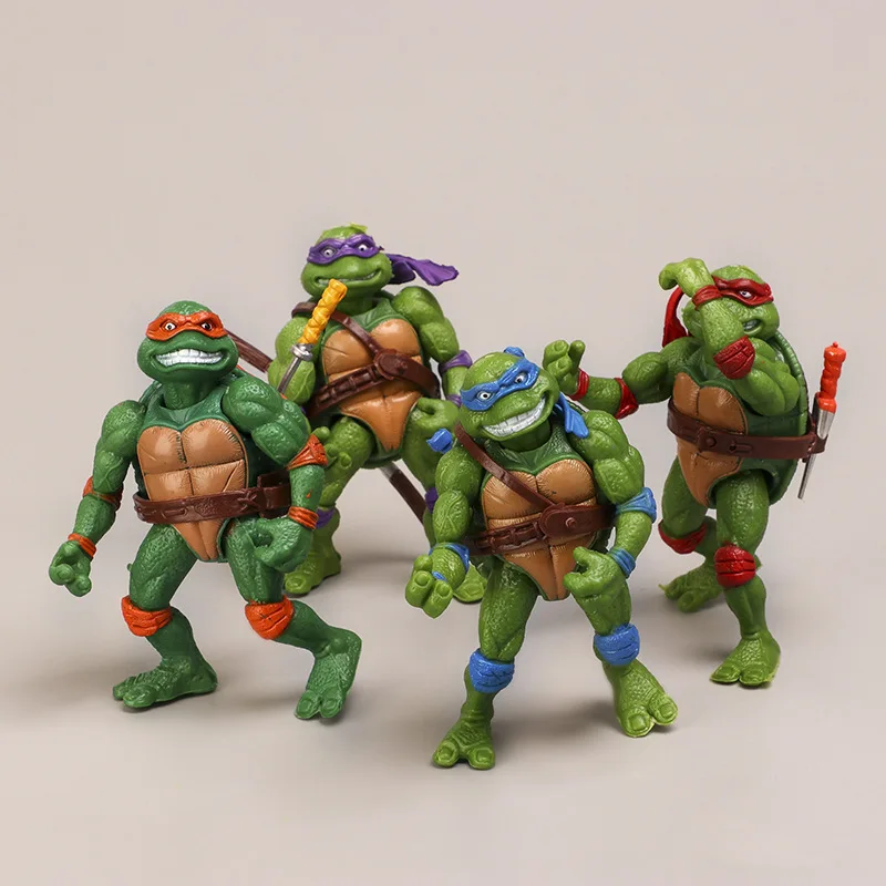 DIHAO MOVIE Ninja Turtles PVC Action Figure Kids Dolls for Cartoon Gift Toy Vinyl Painting NINJA figure