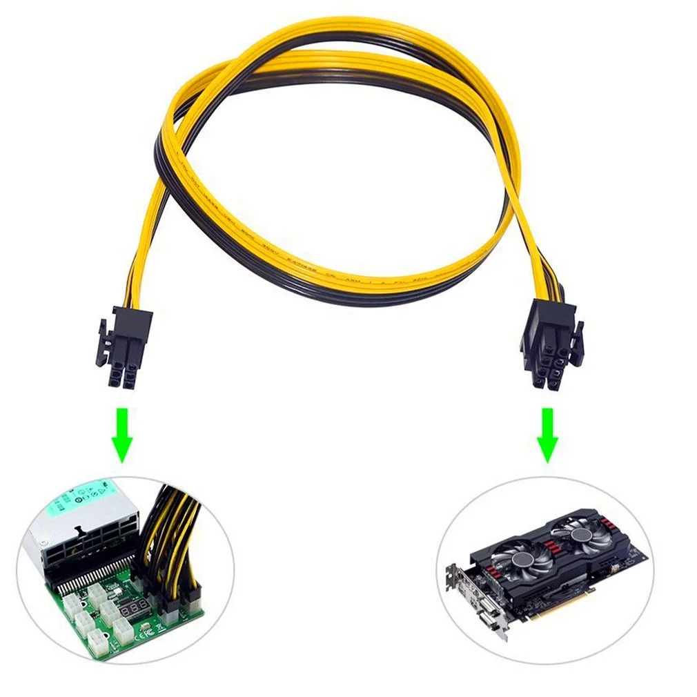 Кабель питания для видеокарты PCI-E (6 + 2) видеокарта с разъемом «Папа-папа» 6Pin-8 Pin 50