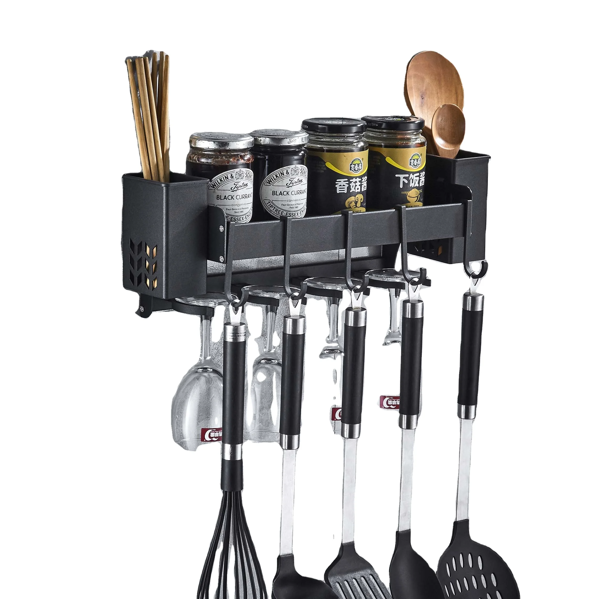 Кухонный Органайзер, Пряная металлическая полка, Настенный декор, стойка, сборные держатели для хранения