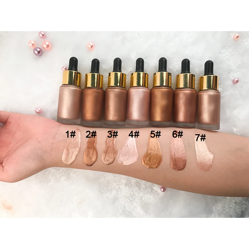 Private Label Highlighter Drops Makeup Cosmetic High Quality Liquid Illuminator