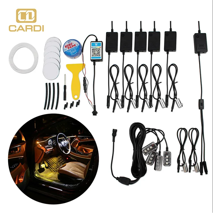 Пользовательский автомобильный интерьер отделка автомобиля молния светодиодные атмосферные огни производитель