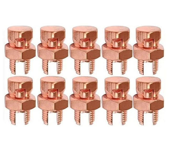 LEITE Factory High quality Hard drawn brass copper split bolts according to your drawing