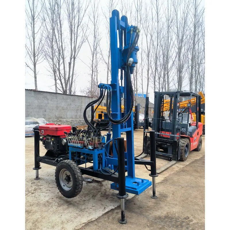 Hot Sale 100M 150 Meter Deep Rotary Borehole Crawler Mounted Full Automatic Hydraulic Rig Water Well Drill Machine