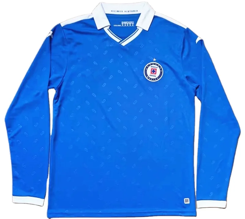2022 Cruz Azul Long sleeve Soccer Jerseys 21-22 Mexico League men women kids Football Shirt