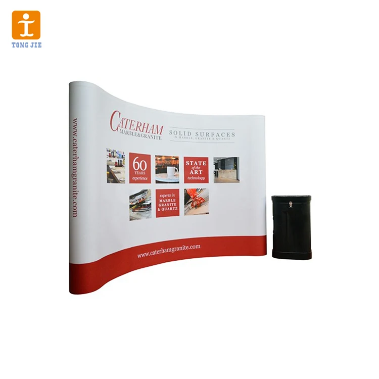 Tension Fabric Pop up Display Stand Aluminum Backdrop Straight Booth Frame for Advertising Portable Banner Stand