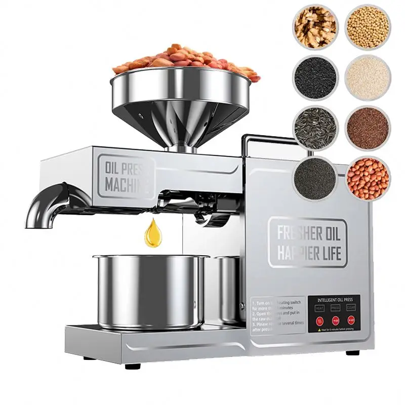 Efficient oil press machine organic castor oil cold pressed hexane free groundnut oil press machine high capacity