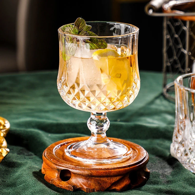 Crystal Clear Retro Glassware Flutes Goblets White Wine Glasses Wine Glass Cup For Red Wine Champagne Brandy Shot