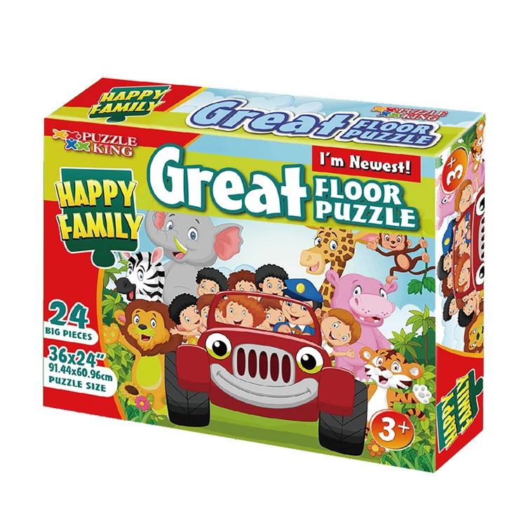 Custom cardboard puzzle personalised educational toy puzzle games play floor puzzle