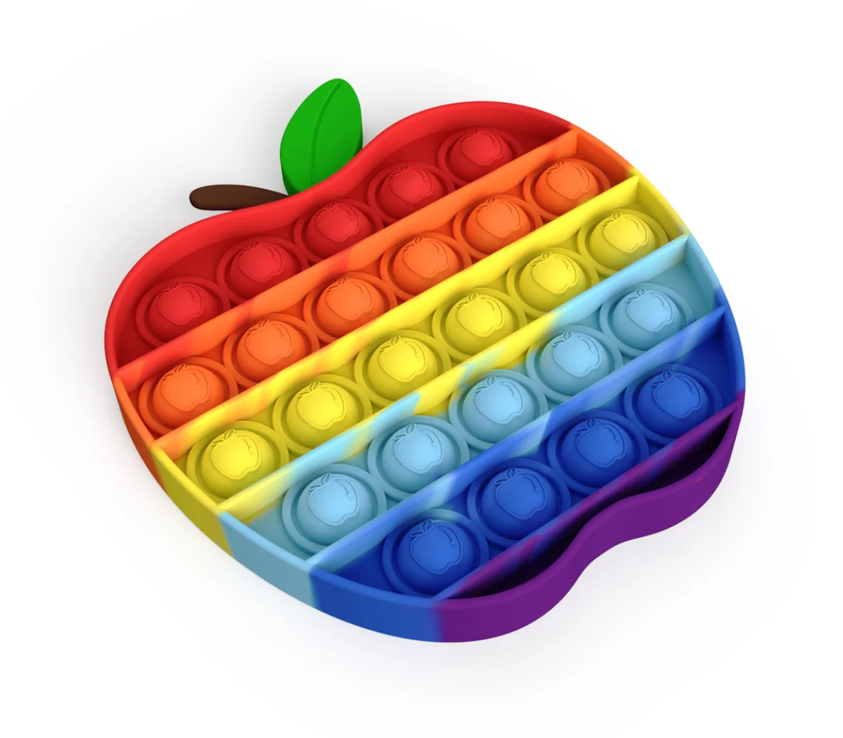 Wholesale New Decompression Push Pop Bubble Silicone Bracelet, Stress Reliever Dimple Squeeze Fidget Sensory Toys for Kids Gift