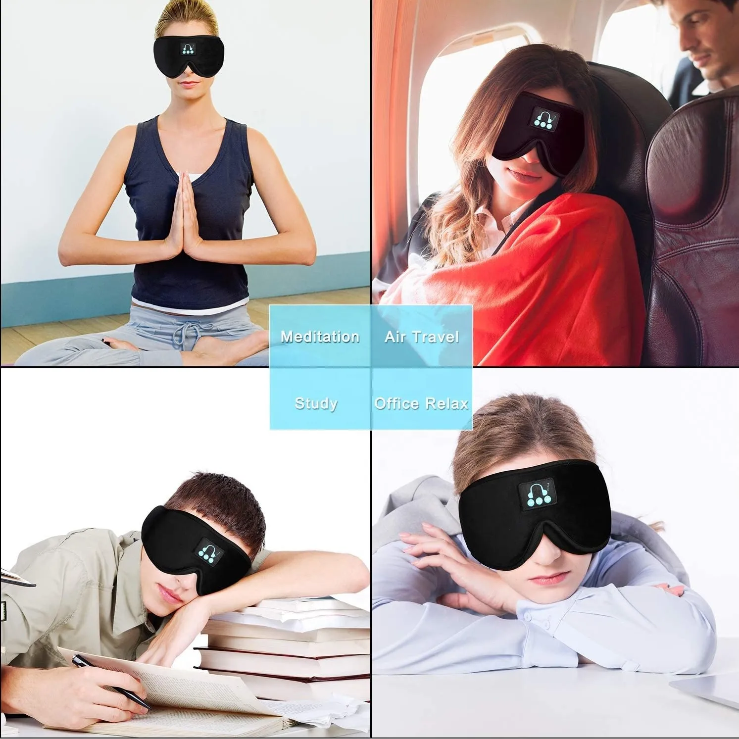 Новейшие наушники со спящим моющимся 3d повязкой на глаза гарнитура для сна Bt 5 0 Беспроводная музыкальная накладка