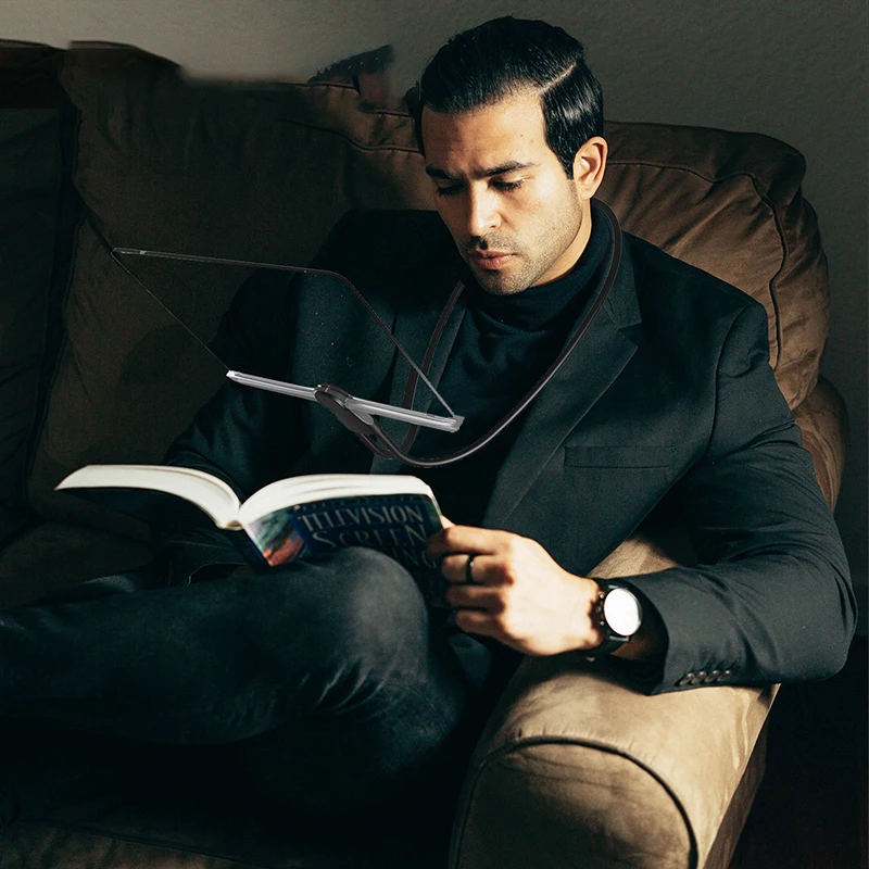 Hot sale LED light hanging large screen reading magnifier desktop magnetic magnifier suitable for elderly neck wearing reading