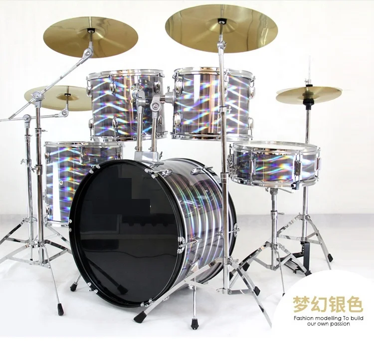 
Weifang Rebon 5 drums 4 cymbals acoustic drum kit drum set 