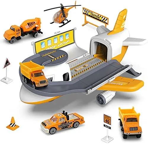 Wholesale Disassemble Deformation Planes Transport Cargo Kids Toys Model Airplane With Car