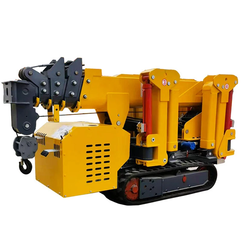 Heavy Duty Mini Spider Crawler Crane Elevator Hoist Glass Curtain Wall Lift Telescopic 8T Small Spider Crane
