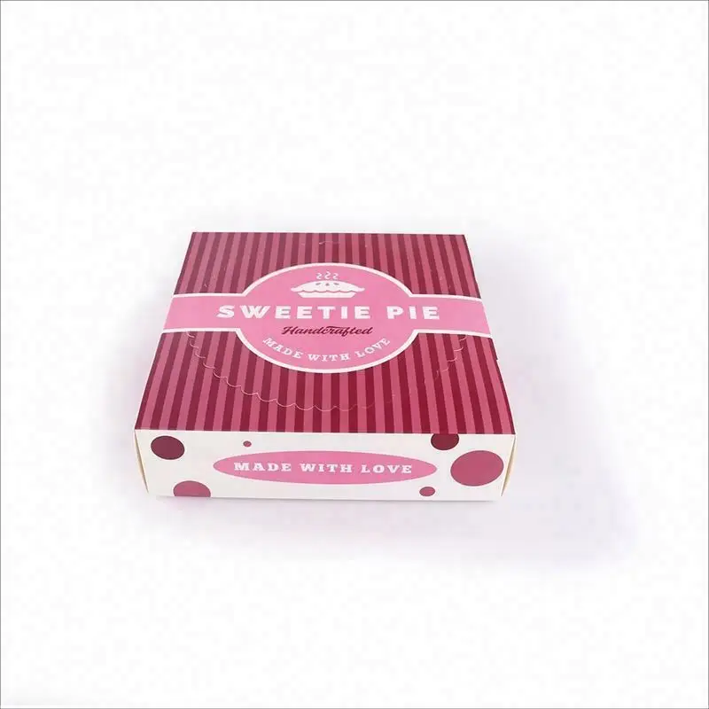 High Quality Food Packaging Box With Window Eco Friendly Card Box for Pie