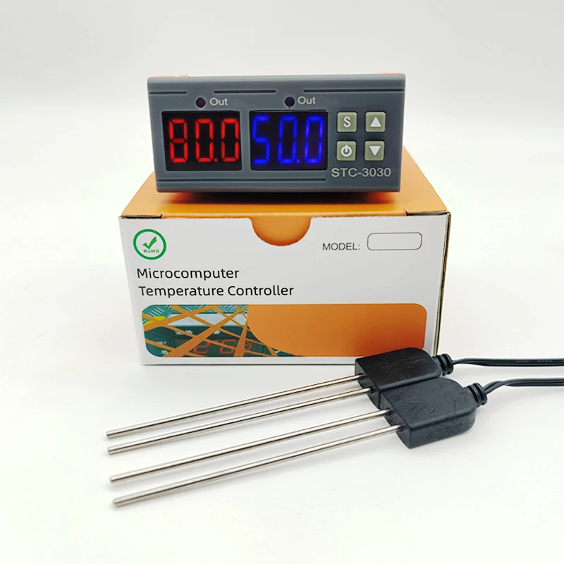Soil Moisture Sensor Soil Humidity Digital Thermostat Temperature Humidity Incubator Controller AC 220V DC 12V 24V STC-3030
