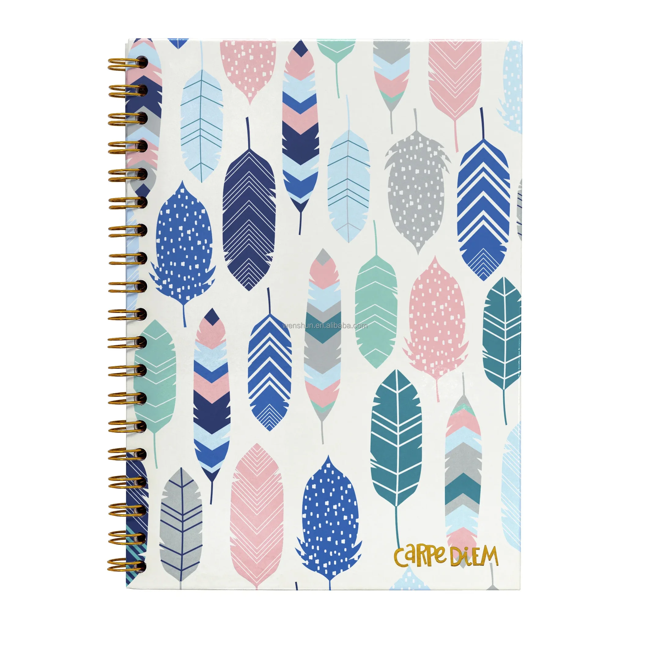 Wholesale Cheap Hardcover Ruled Woodfree Paper Feathers B5 Notebook