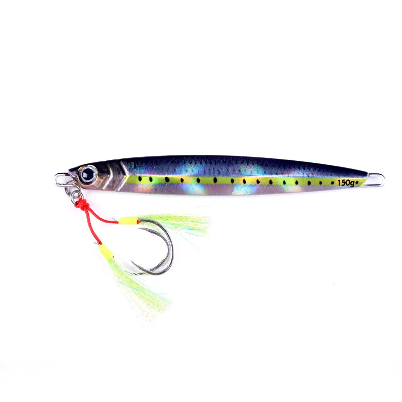ZHUO RUN 60g/80g/100g/120g/150g/200g 3D eys Lead fish Vertical fishing metal Jig Artificial Bait boat trolling fishing tuna lure