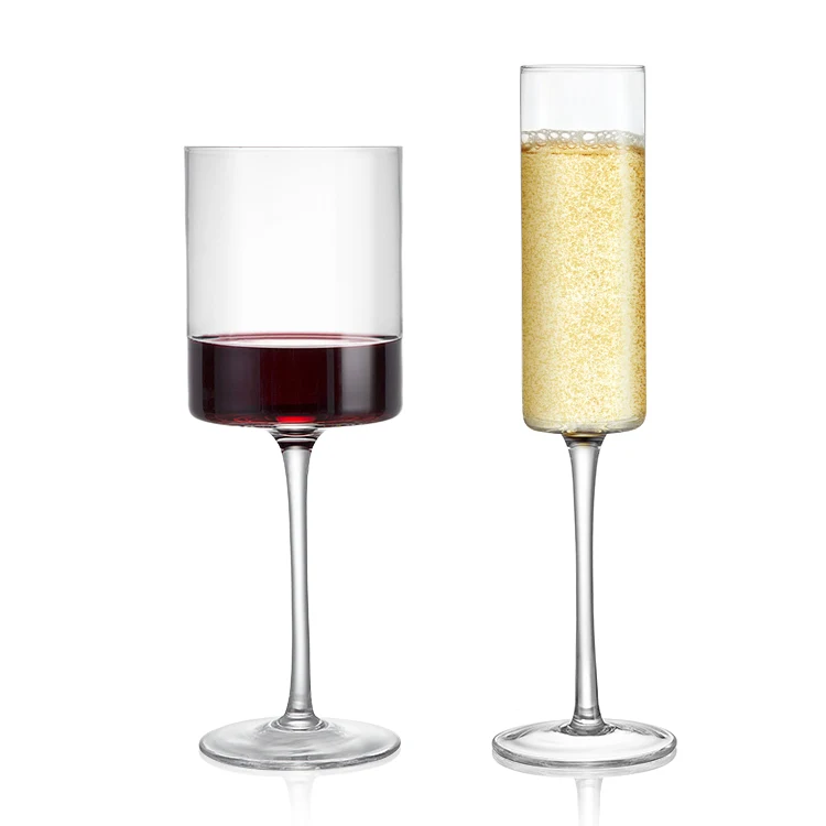6 oz handmade Elegant crystal glass champagne glasses set martin glass classic sparkling flute glasses home bar glasses Stemware