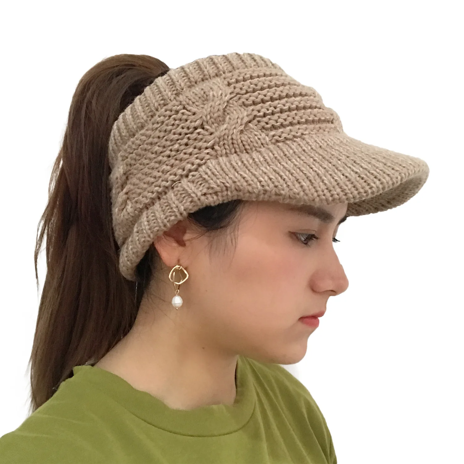 
Оптовая продажа, 100% акриловые зимние шапки, зимняя шапка для бега на заказ, шапка с козырьком 