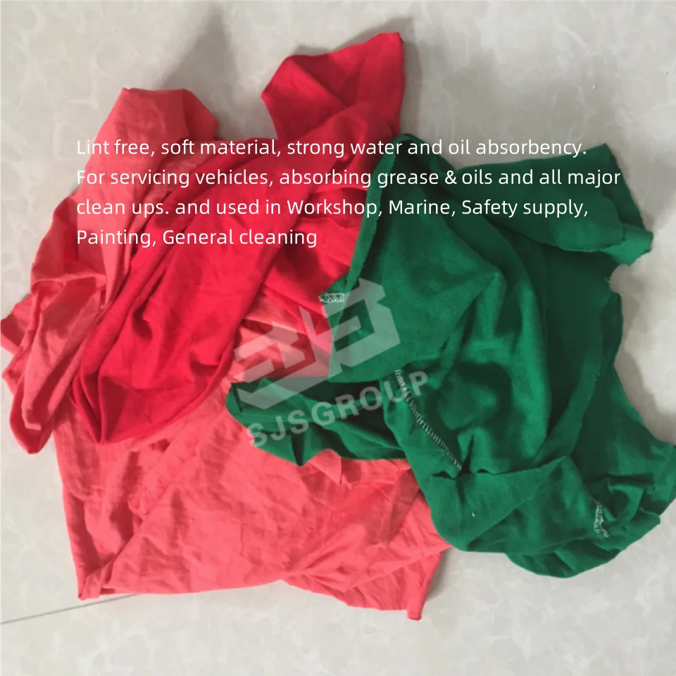 High Cotton Cut Second Hand Clothes Cotton Rag 25kgs Dark Colored Mixed Cotton t Shirt Rags for Wiping Oil