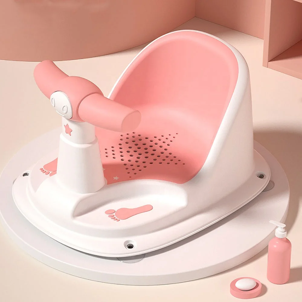 Wholesale Plastic Kids Cushion 6 to 12 Months Baby Shower Seat Baby Bath Chair with Non-Slip Mat Toys baby bath chair seat