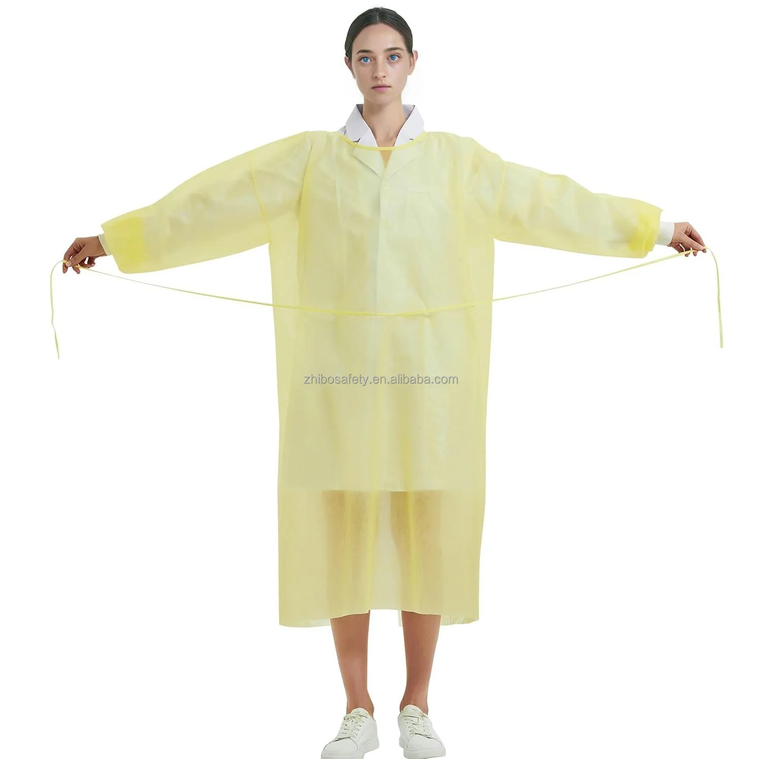 Disposable Isolation Gowns  AAMI Level 2 PP 36 GSM Material 10/100 Pcs Pack  Durable & Comfortable PPE Unisex Adult Size