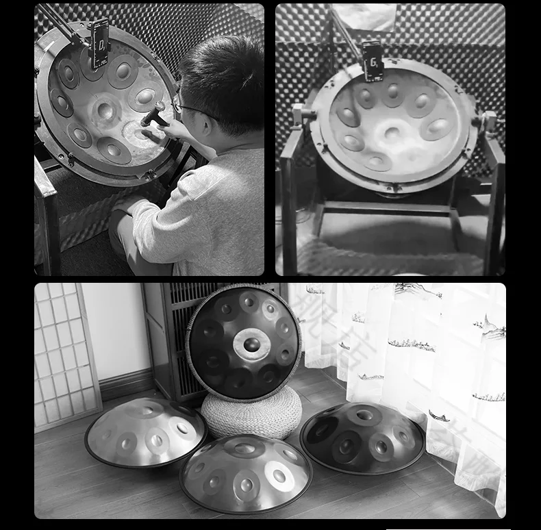 Handpan drum 9 note / 10 note 22 inch in D minor steel tongue drum with free handpan case and mallets