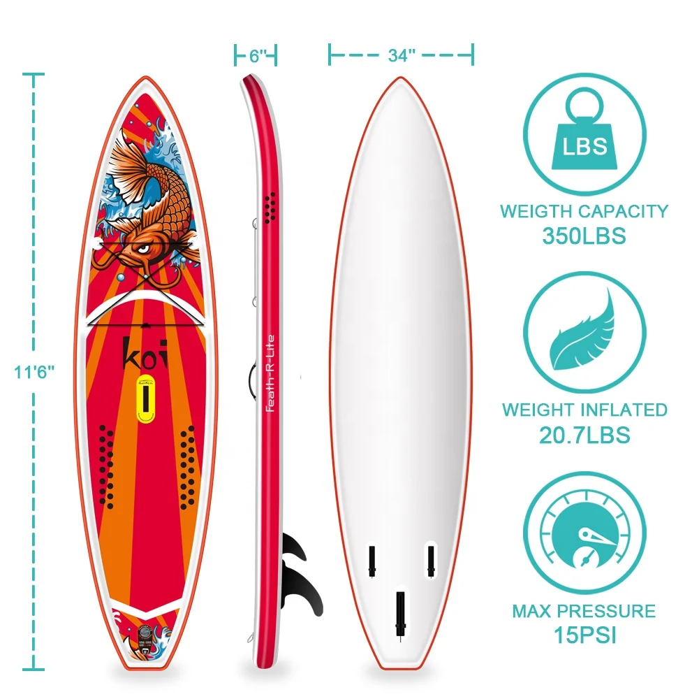 
FUNWATER Drop Shipping sup inflatable stand up paddle board surfboard long sup surfboard paddle 