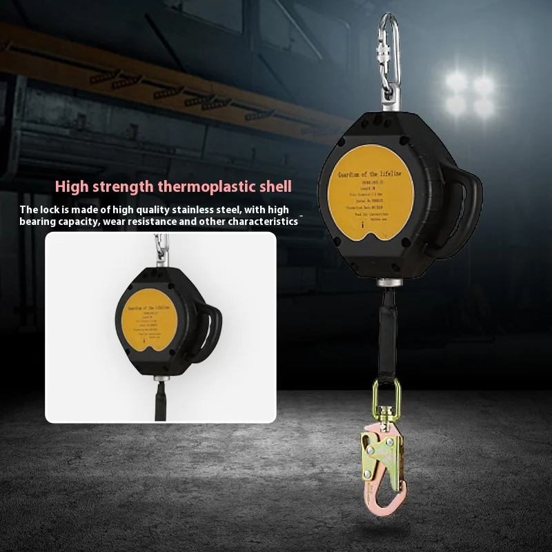 3m 6m 10m Maximum Load Bearing 100kg Built In Brake Device High Altitude Anti Fall Self Locking Lifeline