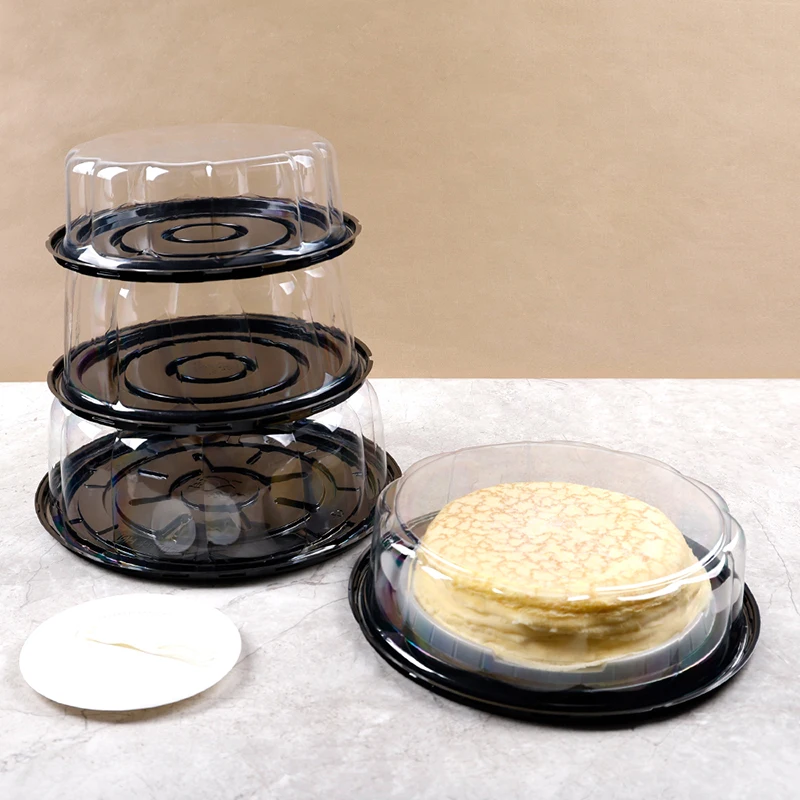 OEM 8 9 10 Inch Rectangular Dome Clear Plastic Blister Cake Container Bakery Packaging Boxes for Cake