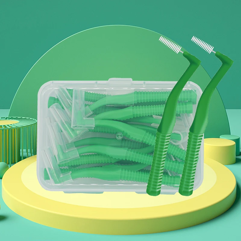 Лидер продаж, межзубная щетка, пластиковый производитель, L-образные ортодонтические скобы, фабричные стоматологические рекламные подарки, 160 шт., 0,8 мм