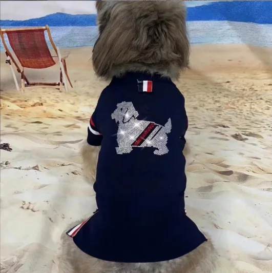 Fashion design Sweet Pet Dog Sweater Skirt Autumn Winter Dog Dress Cats Sweater Pet Knitted Pullover for Warm Dog Knit