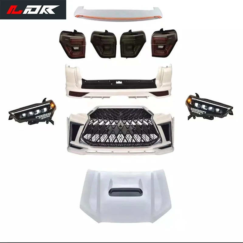 Hot Sell Body Kit For Toyota 4runner 2010-2019 Change To Lexus Gx Style Include Front And Rear Bumper Assembly Headlight Grille