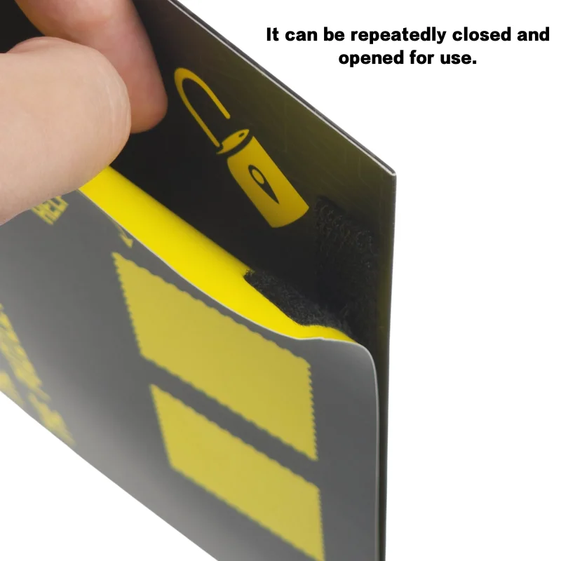 New Creative Design Custom A4 Reusable Paper Envelope for Document and File Packaging with Hook and Loop Fasteners