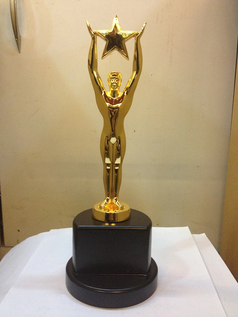 New Arrival Gold Silver Plated Metal Dragon Trophy Torch Shape Trophy