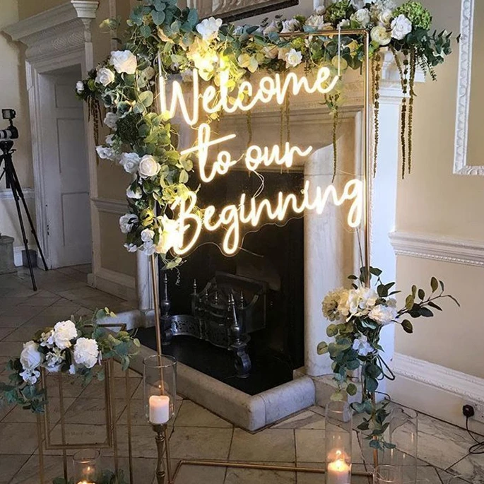 Manufacturer Hot Selling Christmas Decorations Lighting Letters Acrylic Led Neon Lights Wedding Neon Party Neon Sign Custom