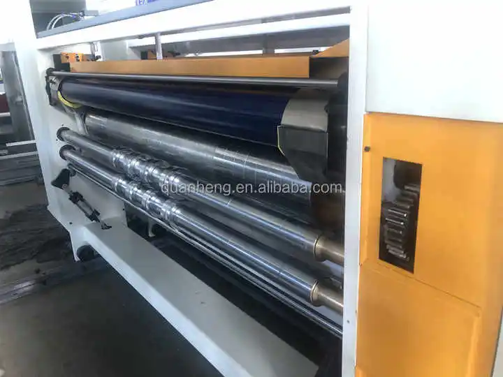 QH PACK corrugated  cardboard mini size flexo 2 colors printing slotter machine  / flexo printer slotter machine