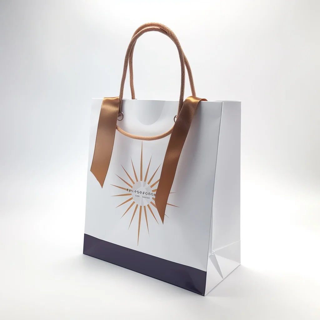 Custom Logo Printed Matt Laminated Pink Paper Shopping Bag With Grosgrain Ribbon Handle