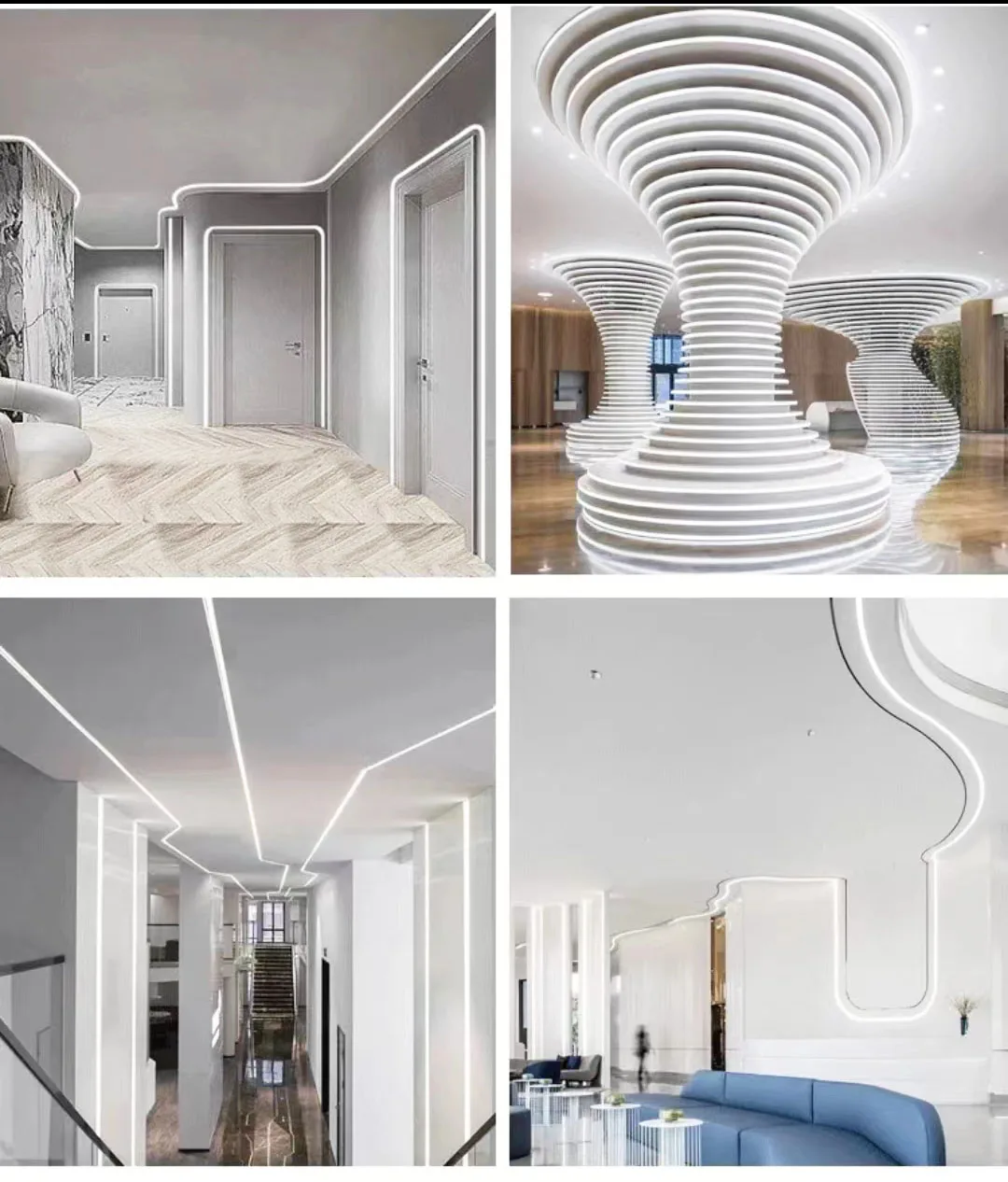 hot sale Benable flexible aluminum led profile for drywall plaster indoor decorative lighting