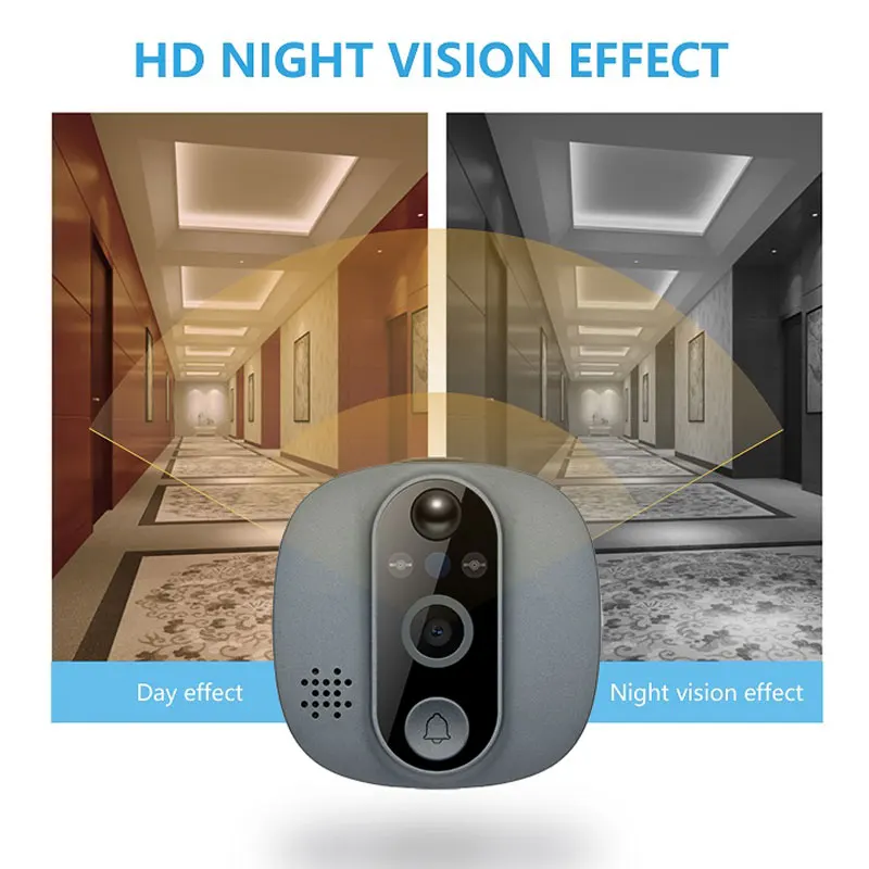 30% OFF Tuya Smart Home Security Digital Door Phone Low Power Intercom Doorbell Camera With Peephole