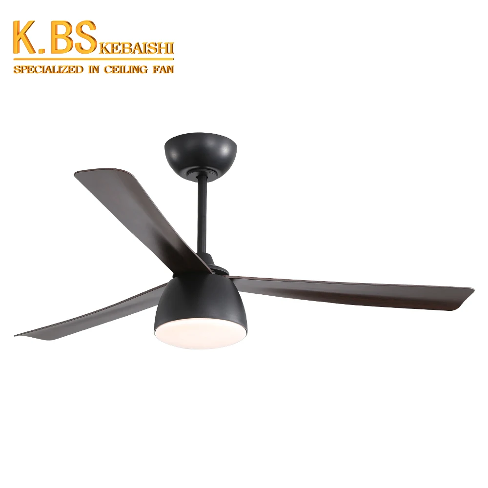 KBS 52 inch dc motor ceiling fan chandelier fan  parts black bldc ceiling fan light led with lamp
