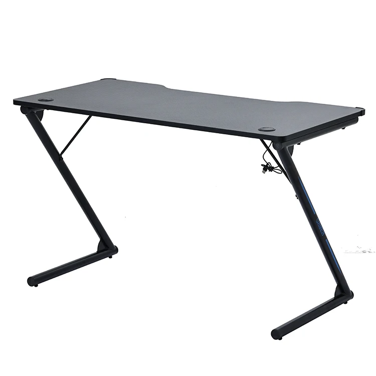 Hot Sale Gaming Setup Workstation Ergonomic Computer Office Desk Mesa Gamer Rgb Led Gaming Table PC Desk with Led Light