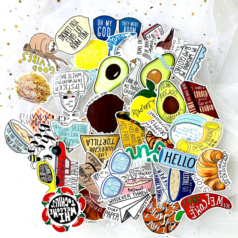 67PCS/BAG Vine Avocado Stickers Pack for Water Bottle Laptop phone Luggage Guitar for Teen Girls Kids