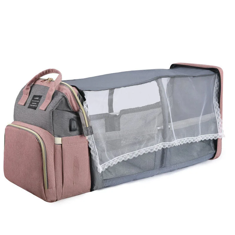 New Large Capacity Baby Bag Simple Portable Outdoor Insulation Bottle Stores Multifunctional Fashion Folding Bed Mummy Bag