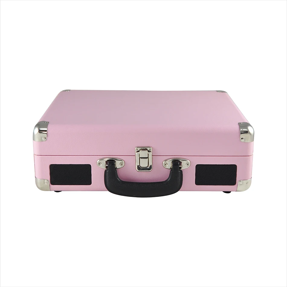 Multiple Wireless USB Modern Retro Gramophone Portable Briefcase Vinyl Player Easy Carry Handle Turntable Player