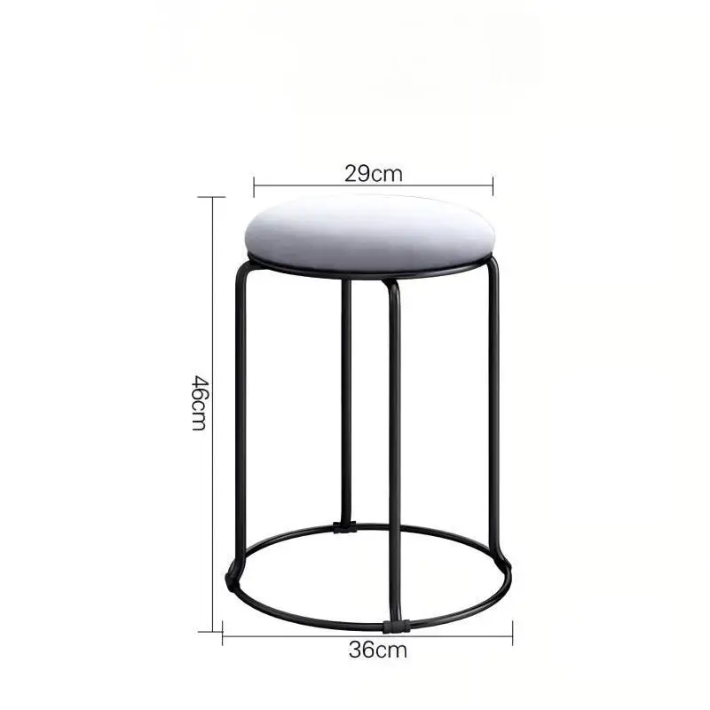 Manufacturers Wholesale Round Household Matte Black Stools Stackable Dining Chairs for Restaurant